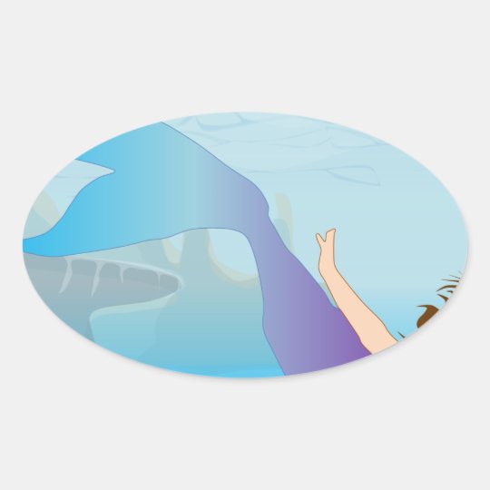 Mermaid Oval Sticker