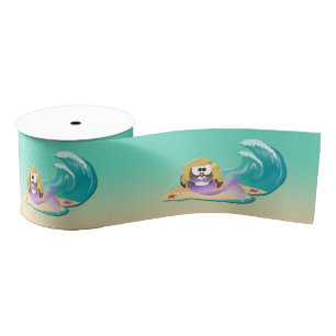 mermaid owl - ribbon grosgrain ribbon