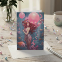 Mermaid  Painting Birthday Balloons Pink