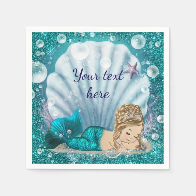 Mermaid Paper Napkins (Front)