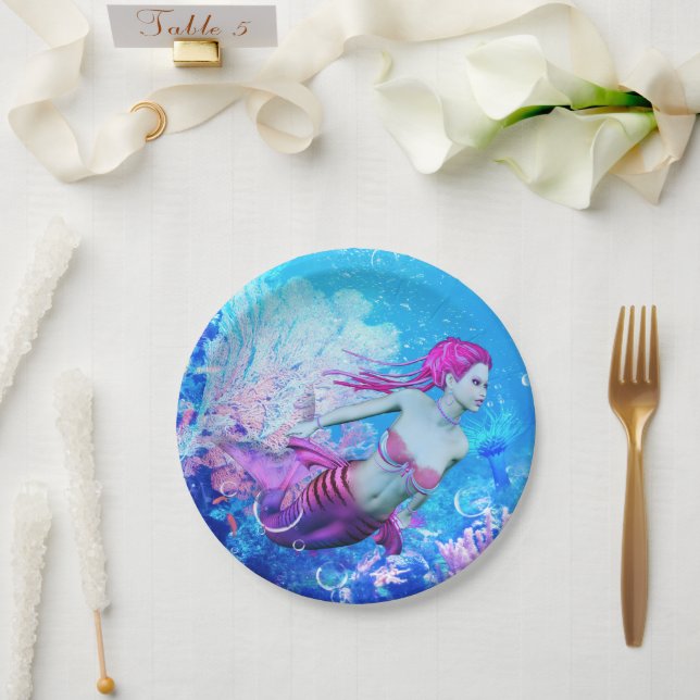 Mermaid Paper Plate (Wedding)
