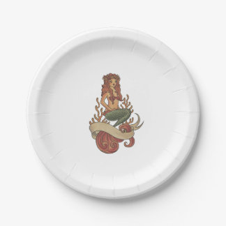mermaid paper plate