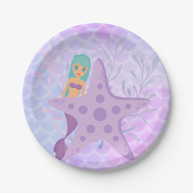 Mermaid Paper Plate (Front)