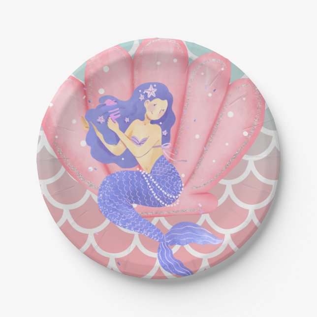 Mermaid Paper Plates (Front)