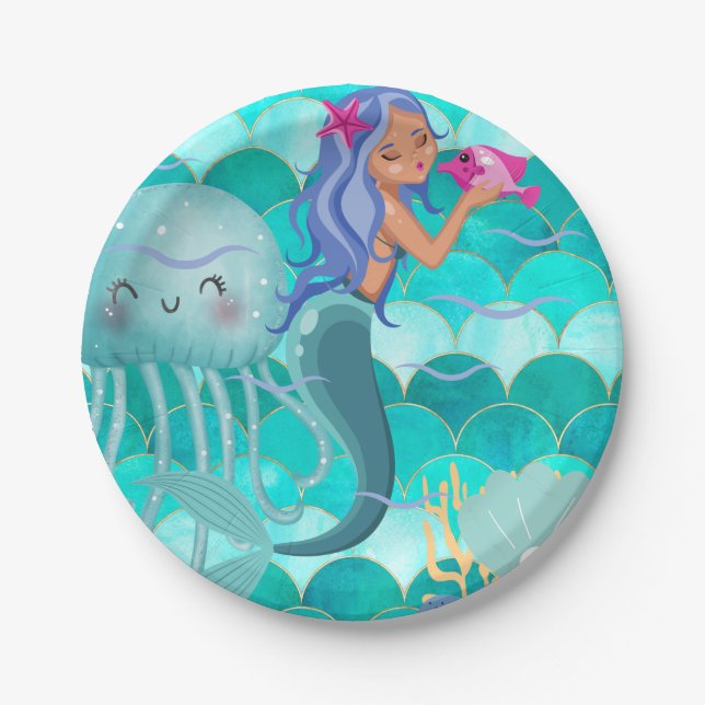 Mermaid Paper Plates (Front)