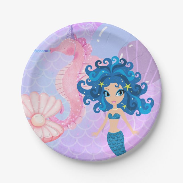 Mermaid Paper Plates (Front)