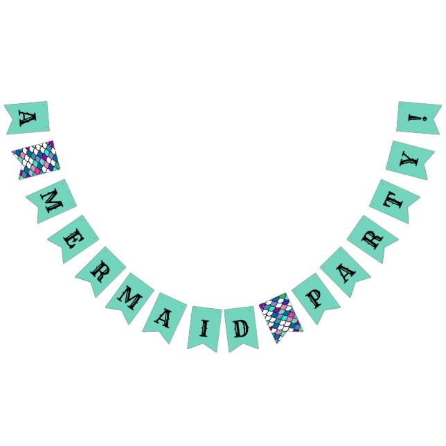 "Mermaid Party"  Bunting Flags (All)