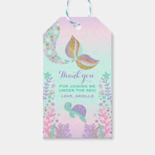 Mermaid Party Favour Under The Sea Thank You Tag