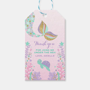 Mermaid Party Favour Under The Sea Thank You Tag