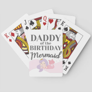Mermaid Party Matching Daddy of Birthday Mermaid Playing Cards