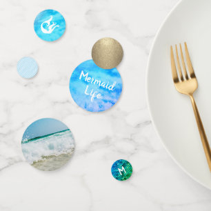 Mermaid Party   Monogram Confetti