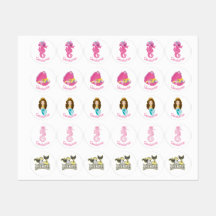 Mermaid Party YELLOW  Labels