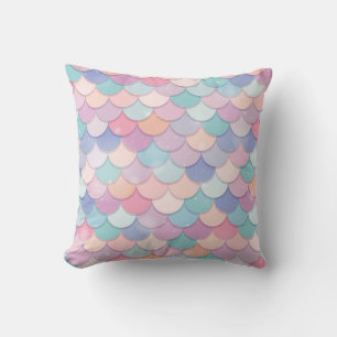 Mermaid pastel scales pillow