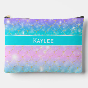 Mermaid pattern, custom monogram Accessory Bag