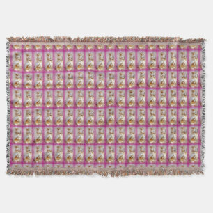 mermaid pattern pink throw blanket