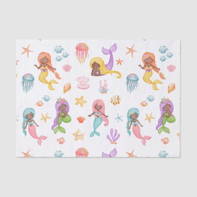 Mermaid Pattern Tissue Paper (Front)