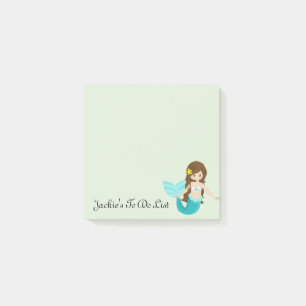 Mermaid Personalized To Do List Post-it Note Pad