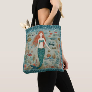 Mermaid Personalized Tote Bag