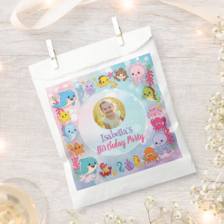 Mermaid Photo Ocean birthday party Favour Bag