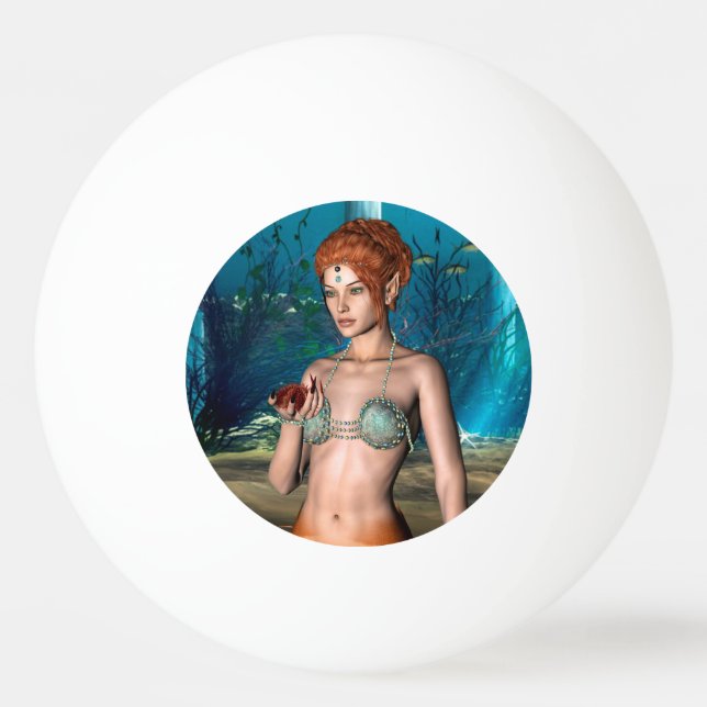 Mermaid Ping Pong Ball (Front)