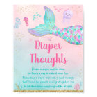Mermaid Pink Gold Under The Sea Diaper Thoughts