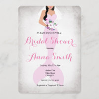 Mermaid Pink vintage bridal shower invite pink