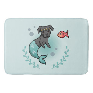 Mermaid Pit Bull Bath Mat