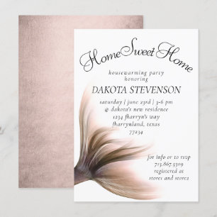 Mermaid Posh Dusty Terracotta Peach Housewarming Invitation