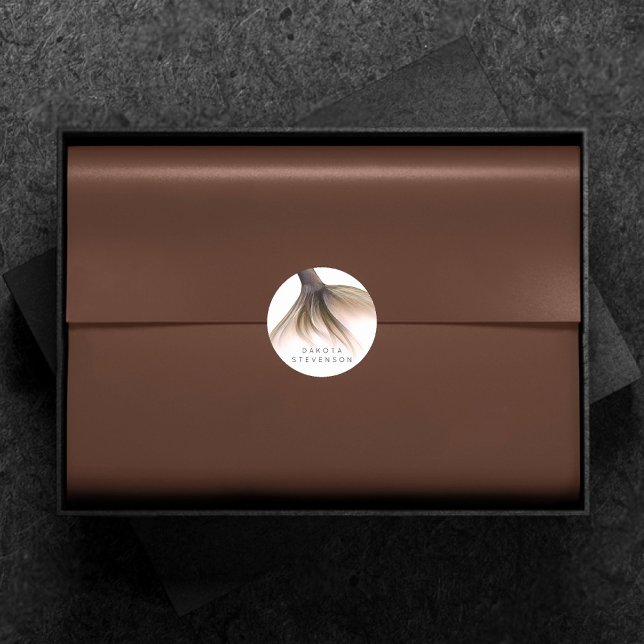 Mermaid Posh Tail | Dusty Terracotta Peach Custom Classic Round Sticker (Creator Uploaded)