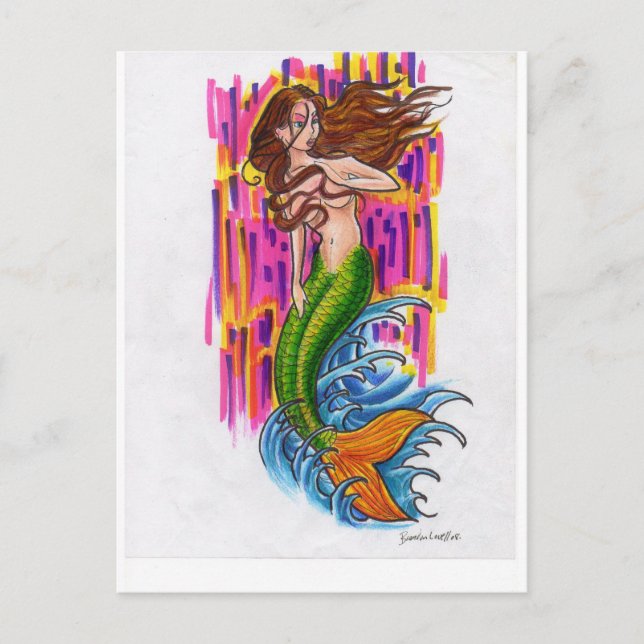 mermaid postcard (Front)