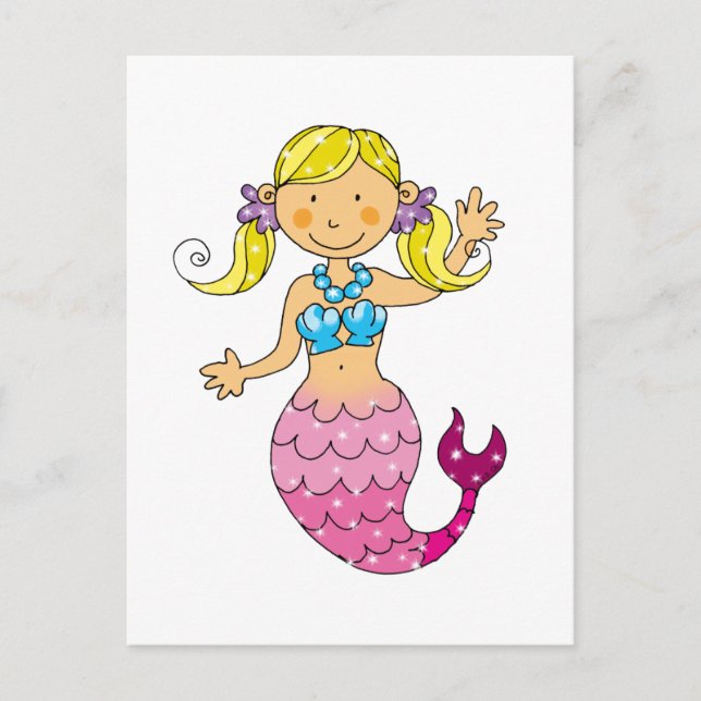 mermaid princess postcard (Front)