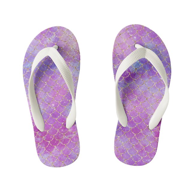 Mermaid Purple Beach Les tongs de l'enfant (Semelle)