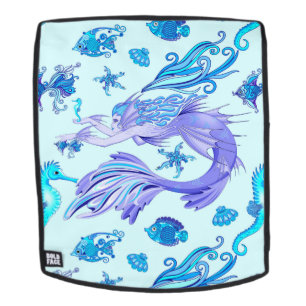 Mermaid Purple Fairy Creature Backpack