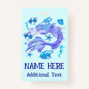 Mermaid Purple Fairy Creature Badge