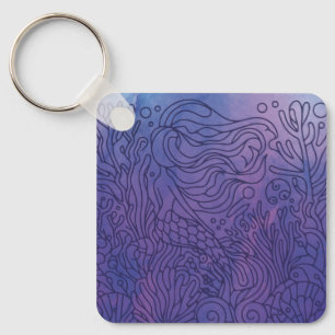 Mermaid - Purple Keychain