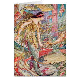 Mermaid Queen of the Fishes Card
