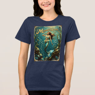 Mermaid Queen Underwater Womens Ocean Fantasy Tee