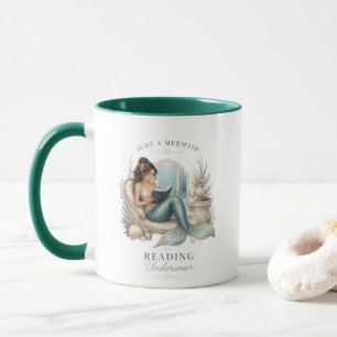 Mermaid reading mug