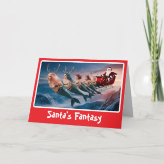 Mermaid Reindeer Card