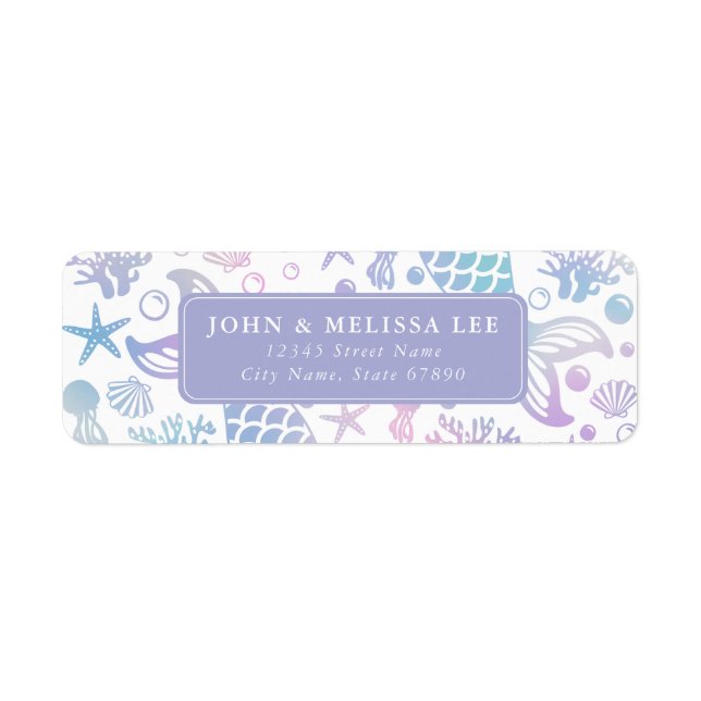 Mermaid Return Address Labels (Front)