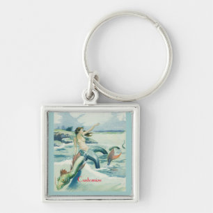Mermaid Riding Sea Serpent Thunder_Cove Keychain