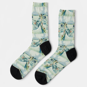Mermaid Riding Sea Serpent Thunder_Cove Socks