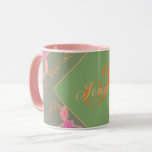 Mermaid Romantic Rose Mug<br><div class="desc">Inspired by my passion for Fabergè eggs, I designed this rose heart pattern you can find on dozens of custom products here at Zazzle, and I added my hand drawn mermaid for this mug! I'm also available for any illustration or customization you wish, just message me and I'll get back...</div>
