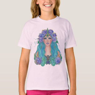 Mermaid Rose in the sea art by Renee Lavoie  T-Shirt