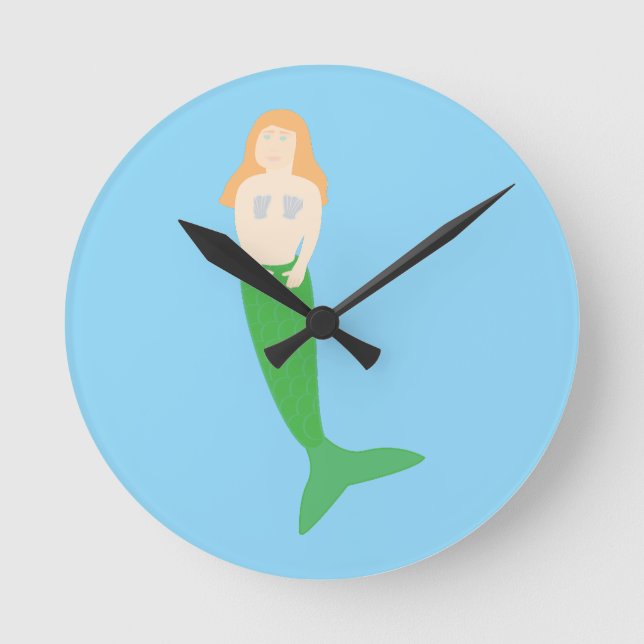 Mermaid Round Clock (Front)