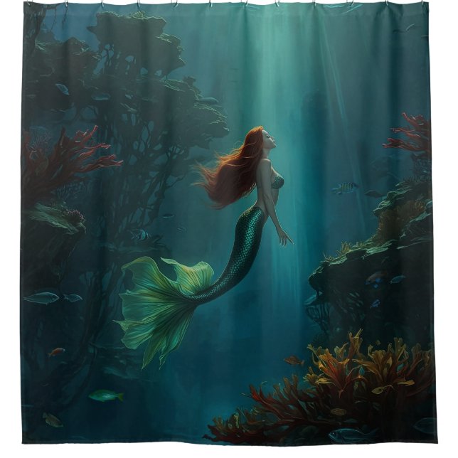 Mermaid’s Dream Fantasy Art Underwater Scene (Front)