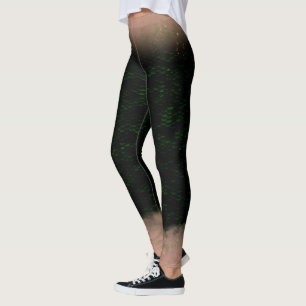 Mermaid scale blended waist Leggings Night Green 4