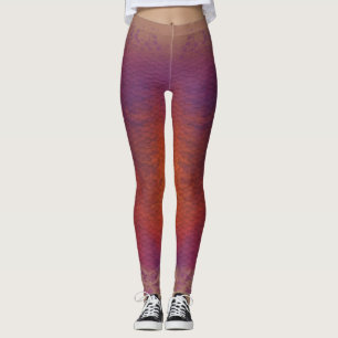 Mermaid scale blended waist Leggings Violet Dusk 3
