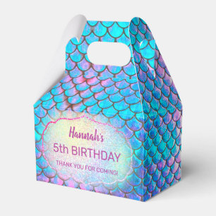 mermaid scale kids Birthday Favor Box