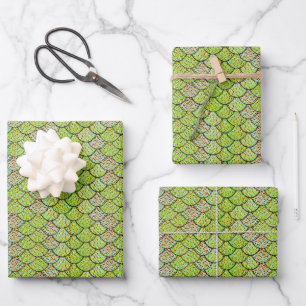 Mermaid Scale Pattern Wrapping Paper Sheet
